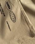 Womens Active Globe Shorts - Sand