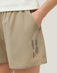 Womens Active Globe Shorts - Sand