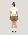 Womens Active Globe Shorts - Walnut