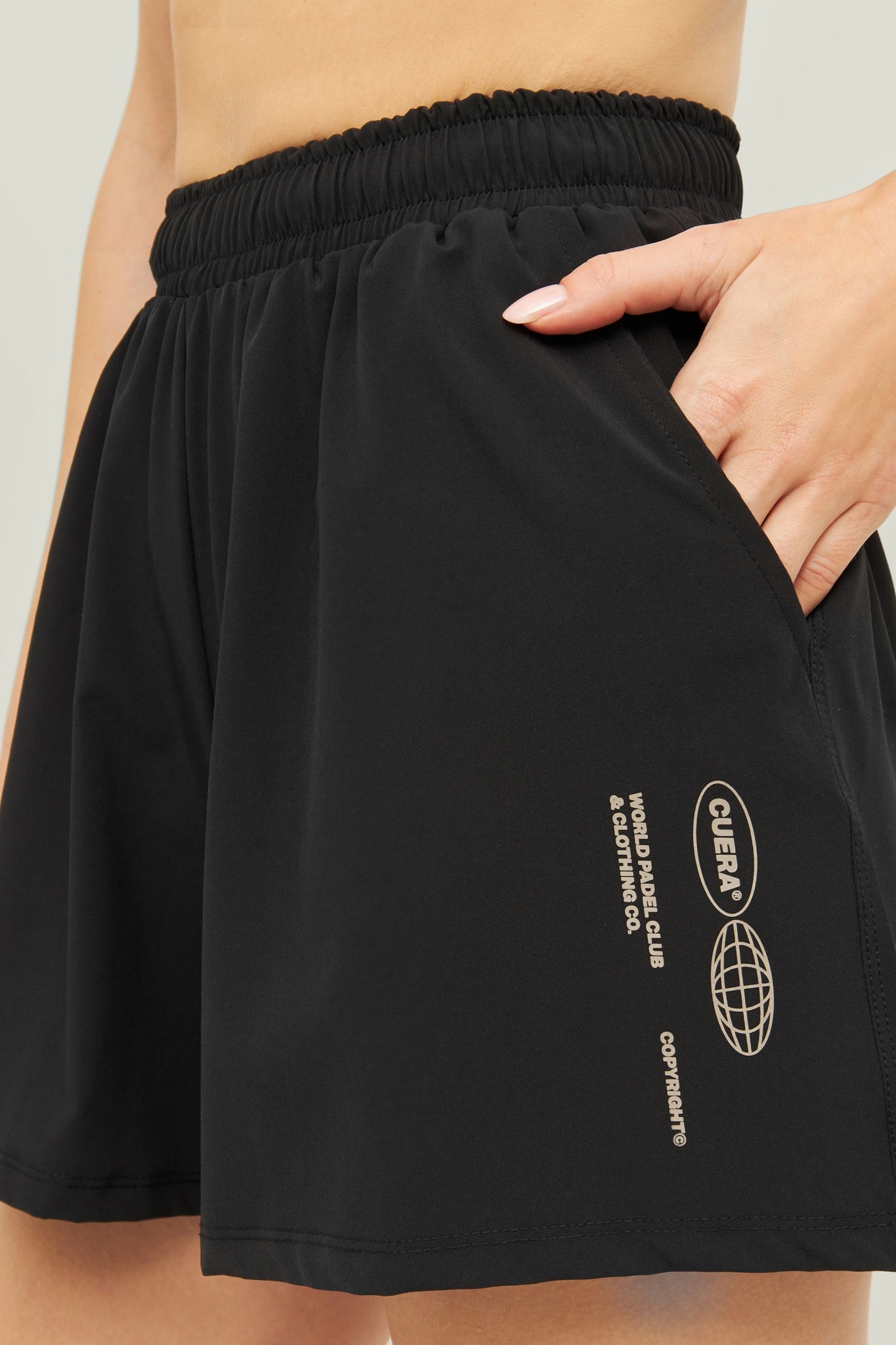 Womens Active Globe Shorts - Black